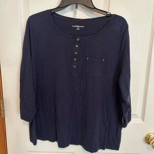 Croft & Barrow Navy knit top